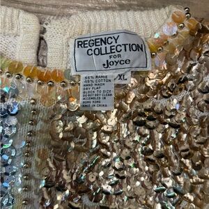 Joyce Sequin Sweater - Gold and Silver